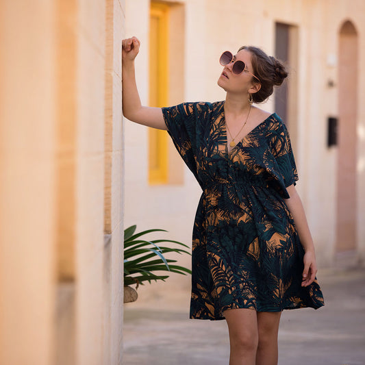 Fin de série 100cm, Tropic Forest, Fenugrec Marron, viscose