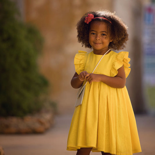 Lin et viscose, Jaune Ballon