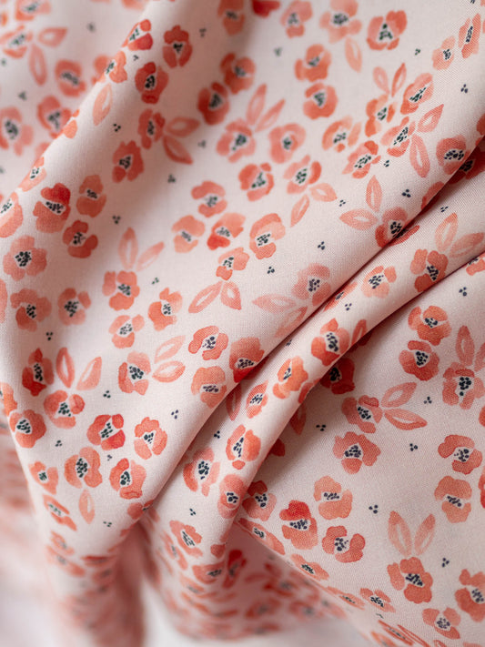 Feline Flora, rose pâle, viscose