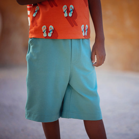 French terry, Dusty Turquoise, felpa