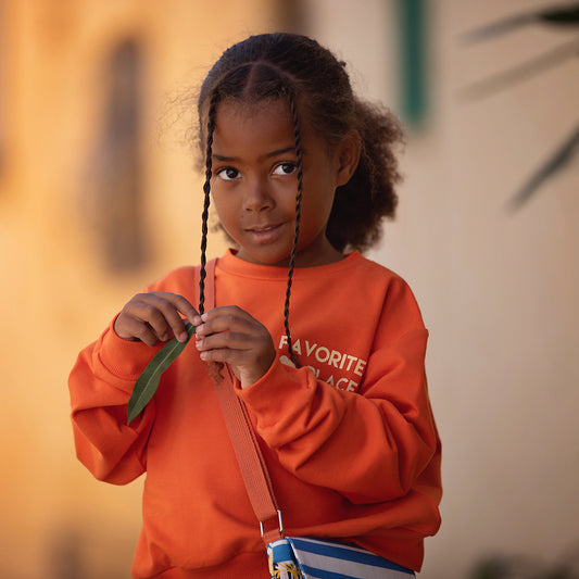 French terry, Puffin's Bill Red, felpa