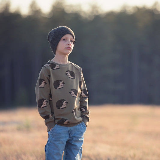 Hedgehog, French terry, Beech Green, felpa