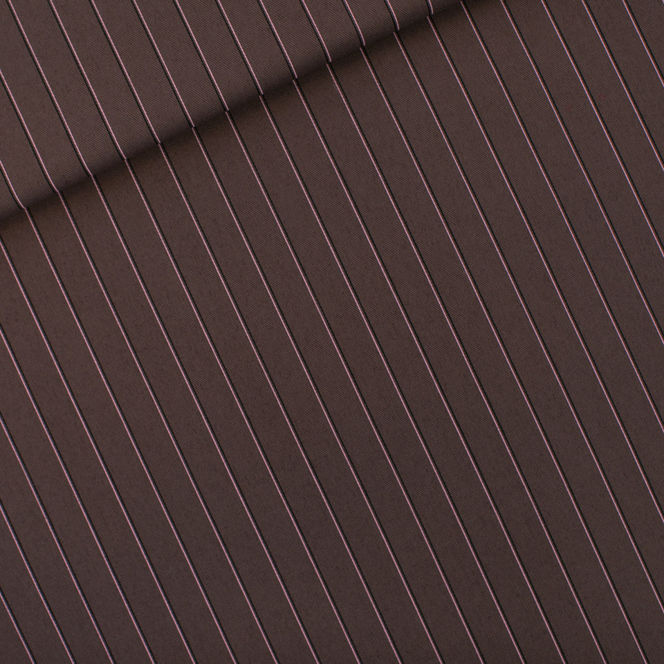 Lignes, Violet Raisin, Gabardine en Toile de Coton