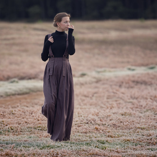 Lines 2N, Raisin Purple, Linen and Viscose