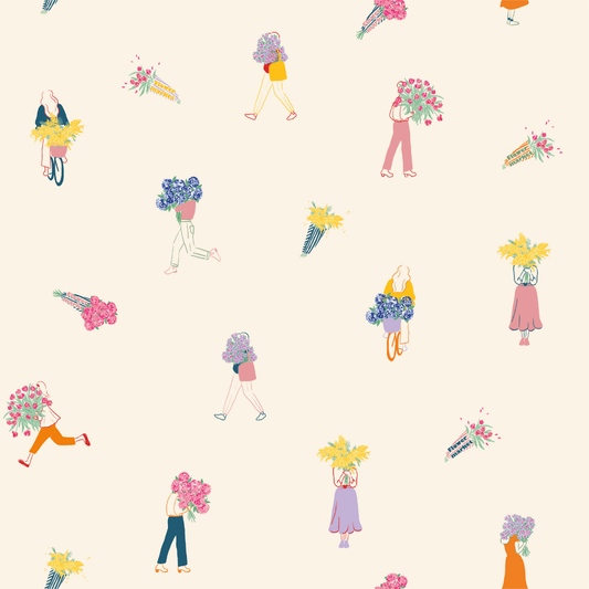 Marché aux Fleurs, Crème, viscose