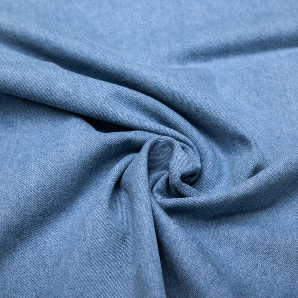 Denim lavé 100% coton, bleu clair, jeans