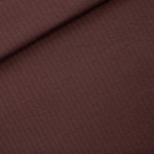 Quilted Knit, Rum Raisin Brown, Trapunta misto cotone