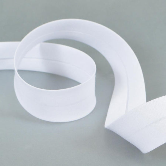 30mm white bias tape
