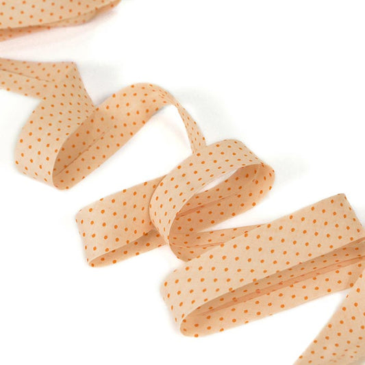 Light "Douceur mandarine" polka dot bias