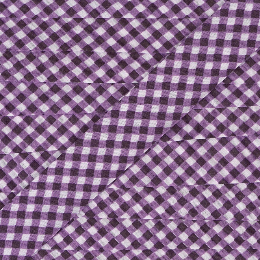 Biais Vichy "Prune délicate"