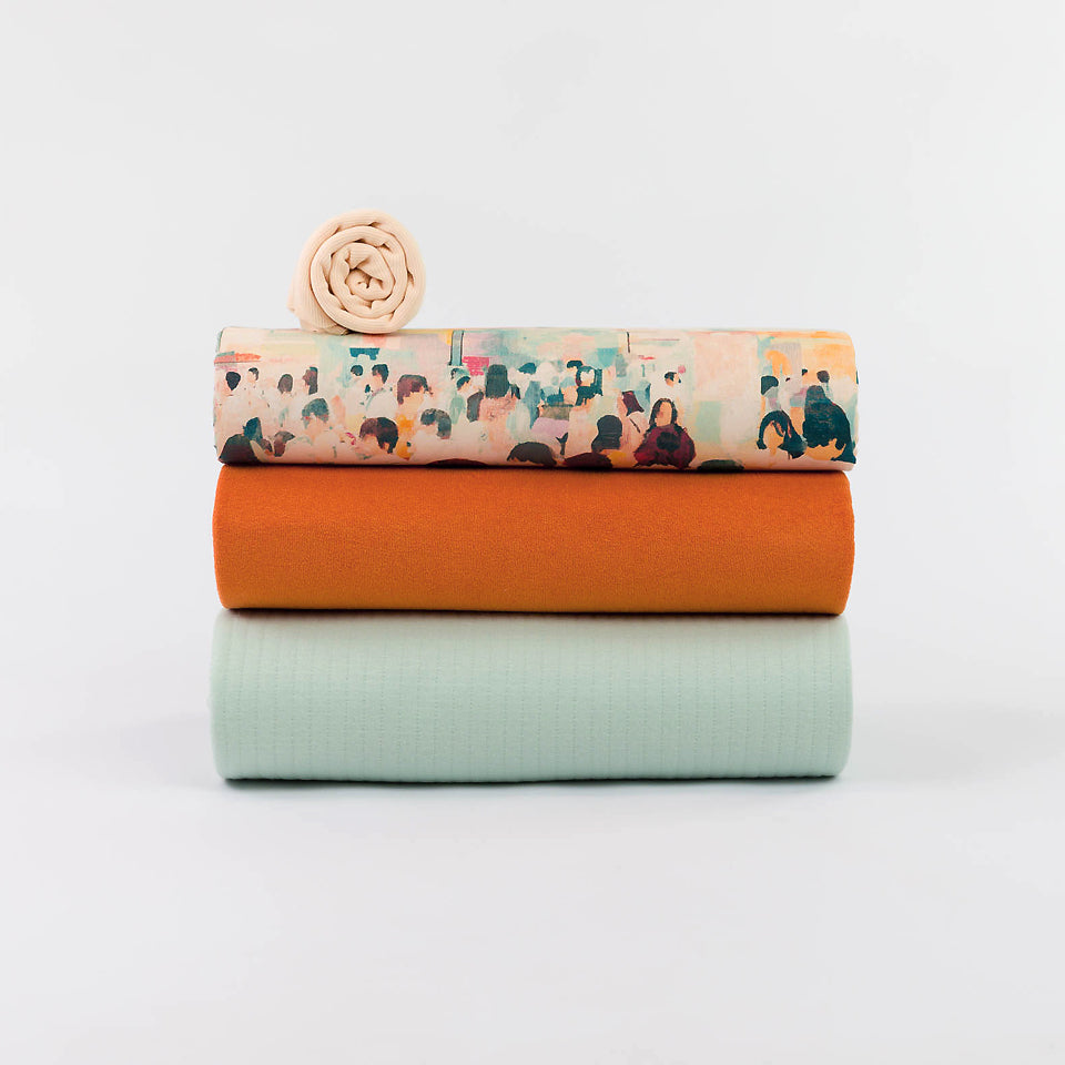 Zipopo, Blanc et bleu clair, coton français