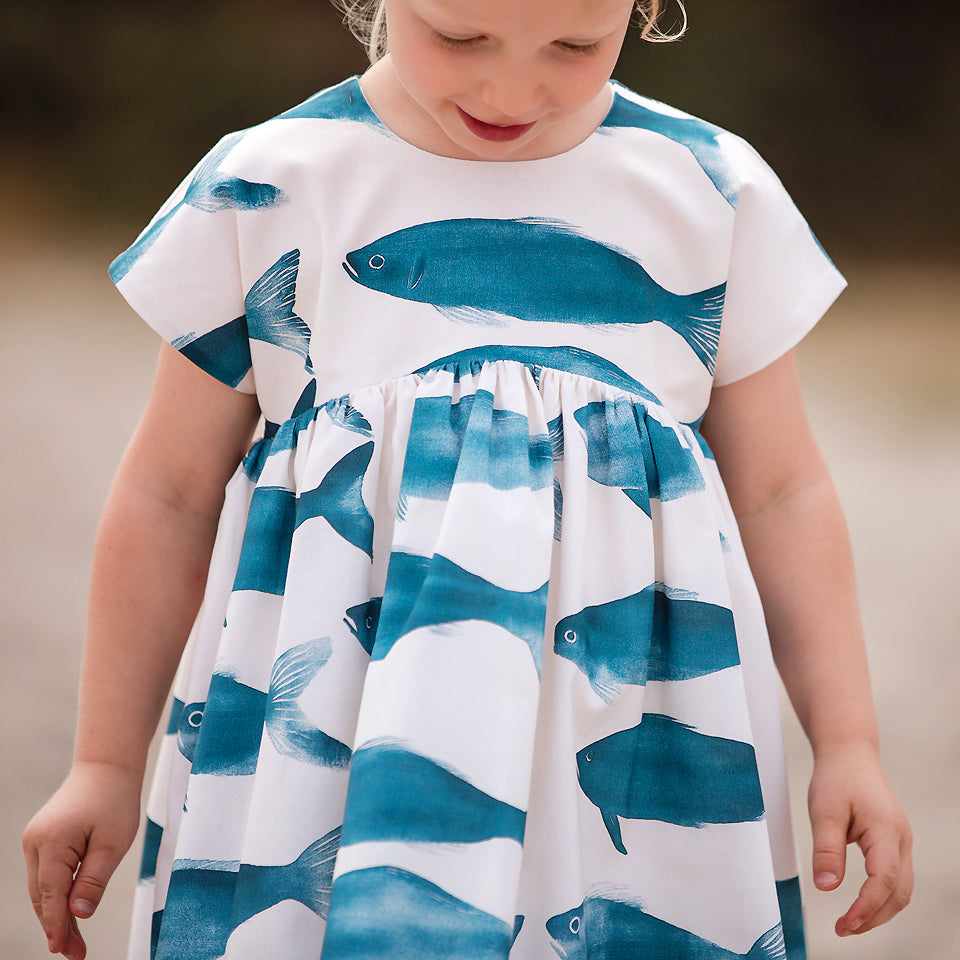 Zipopo, Blanc et bleu clair, coton français