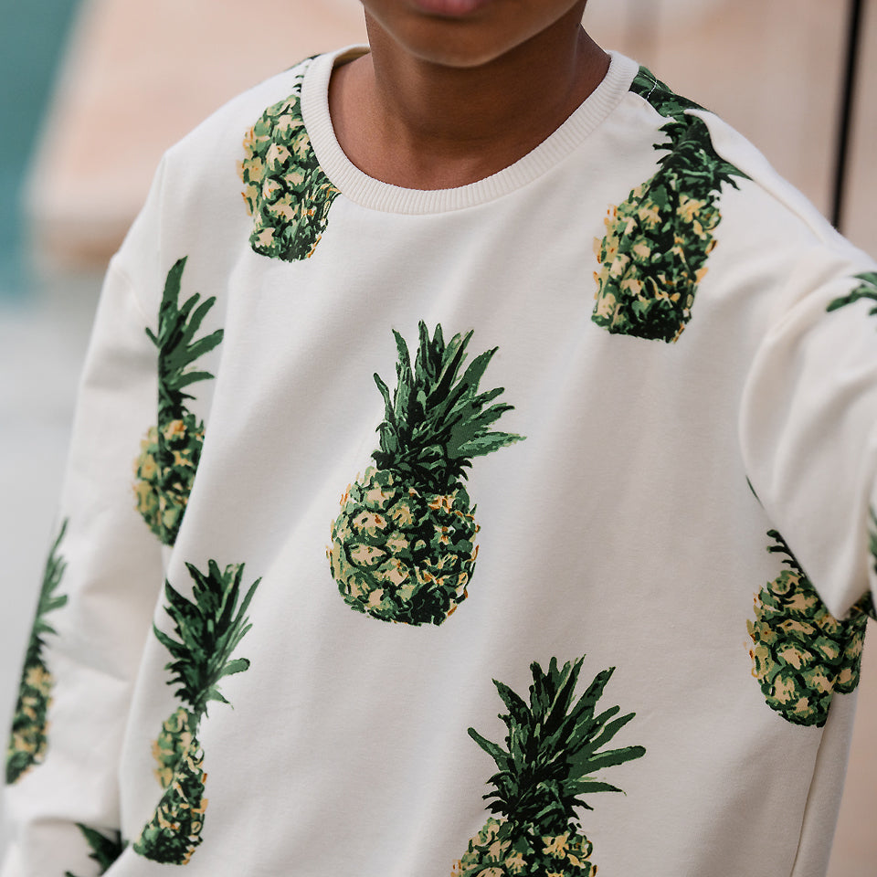Pineapples, Papyrus Crème, felpa garzata