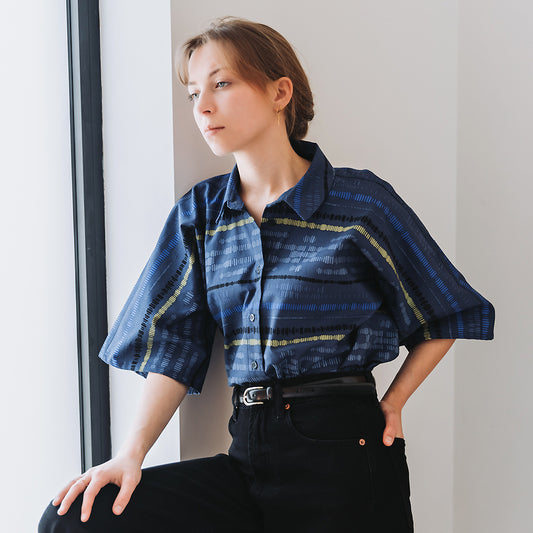 Zipopo, White and blue, French cotton