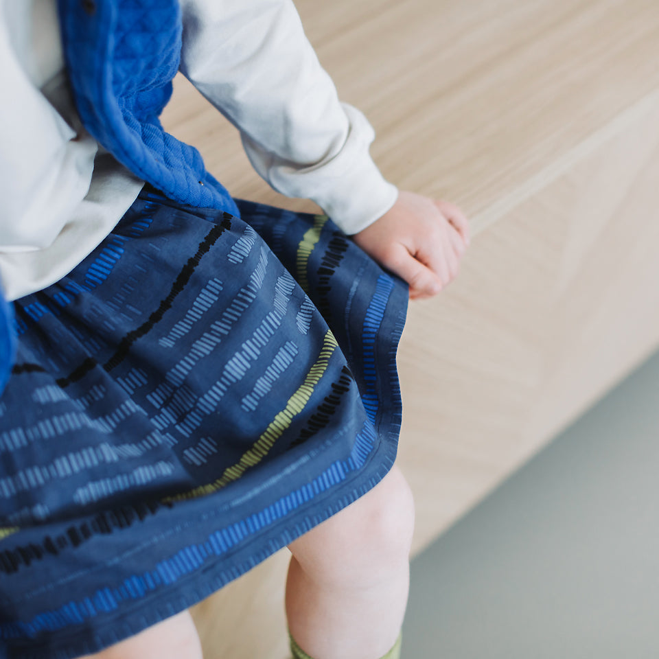 Zipopo, White and blue, French cotton