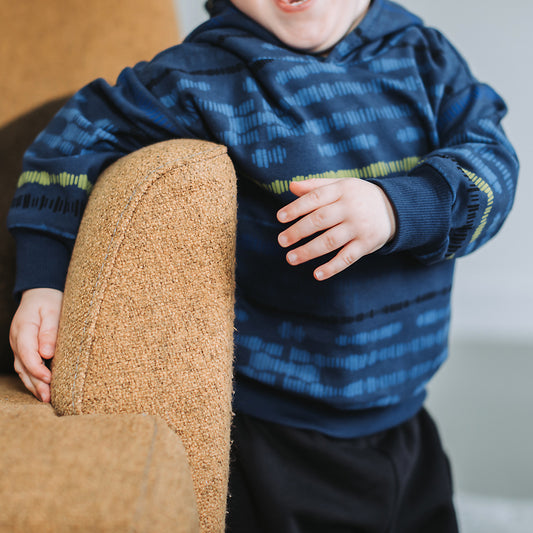 Sound Waves, French terry, Oceana Blue, felpa