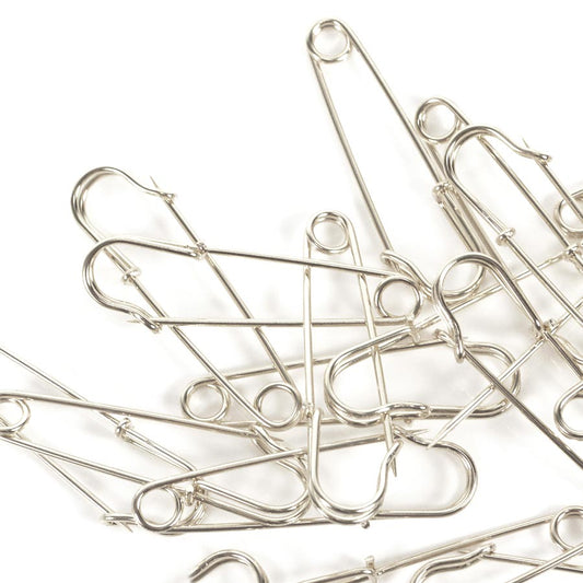 Silver safety pin for kilt