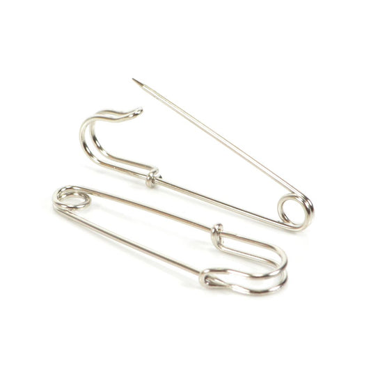 Silver safety pin for kilt