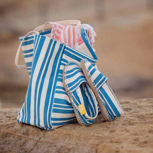 Summer Horizontals, Off-White, Gabardine in tela di cotone