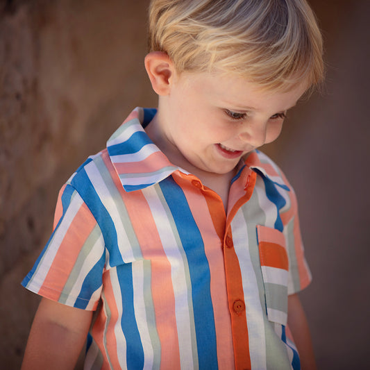 Summer Verticals, Off-White, cotone