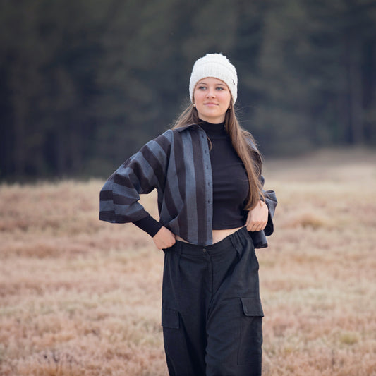 Verticals, India Ink, Linen and Viscose