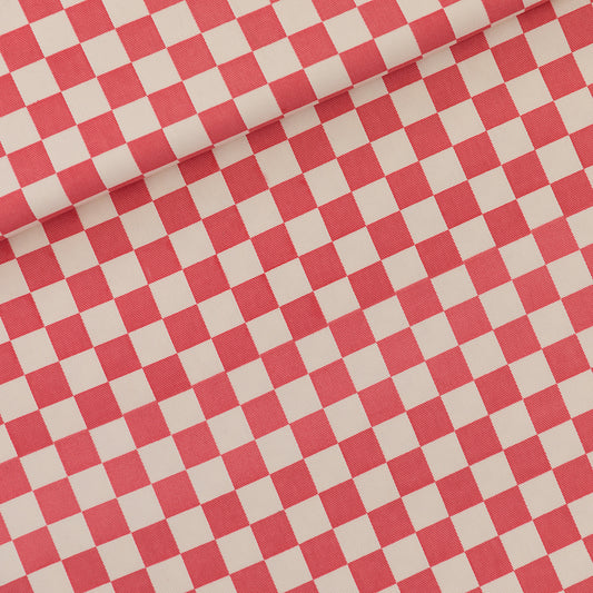 Checkers, Tea rose, Gabardine in tela di cotone