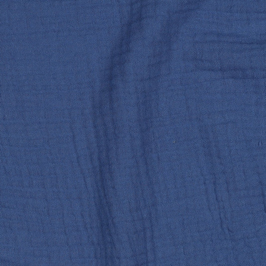 Doppia garza goffrata unito, Midnight Blue GOTS