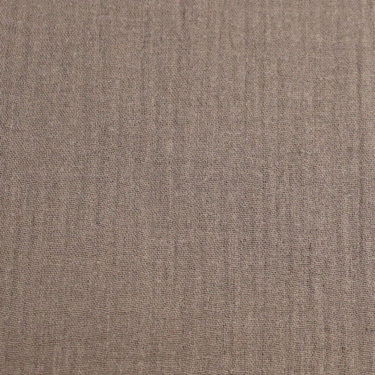 Doppia garza goffrata unito, Taupe GOTS