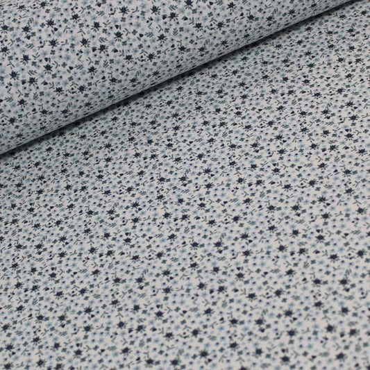 Pio, artic e blu notte, cotone francese