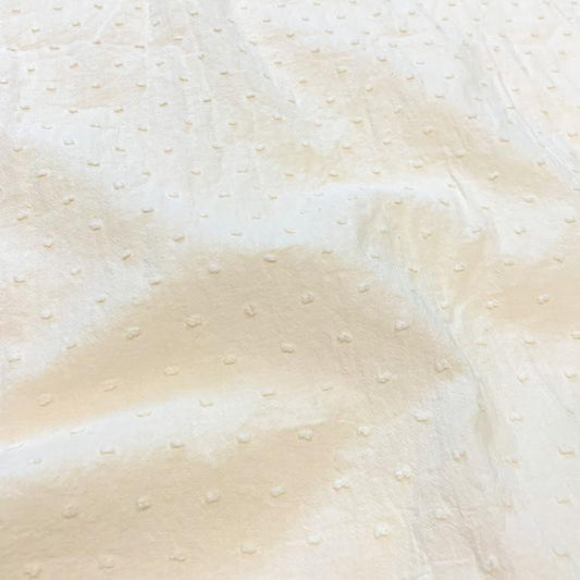 Plumetis ecru, cotone unito