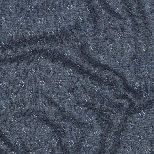 Pointoille, Dark blue melange, Cotton jersey