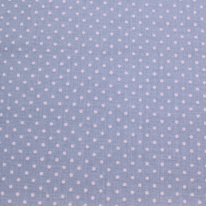 Fin de série 170cm, Pois, bleu clair, coton français
