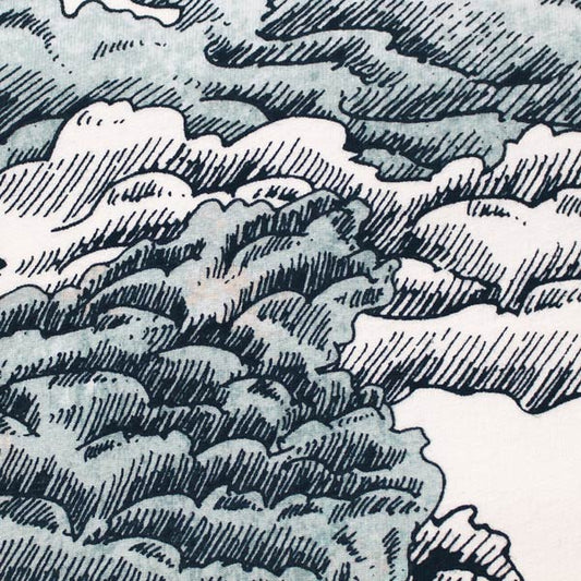 Nuages pluvieux, blanc cassé, polaire brossée