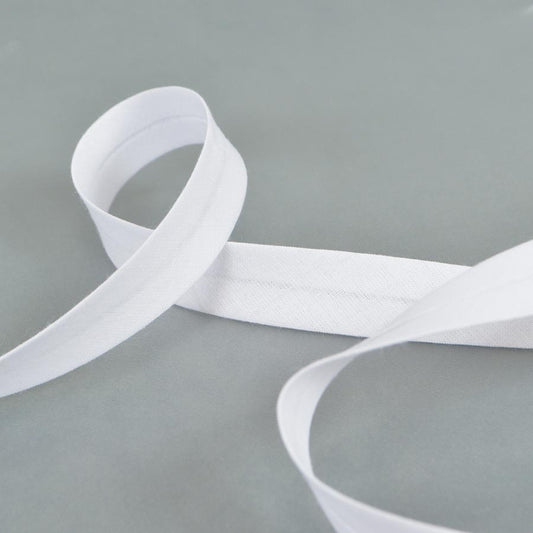 18mm white bias tape