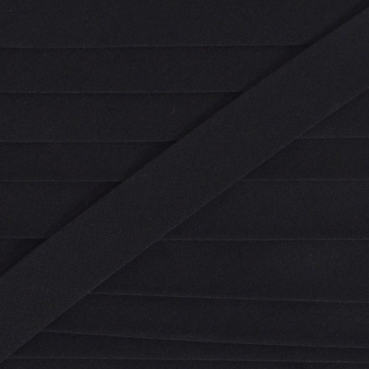 18mm black bias tape