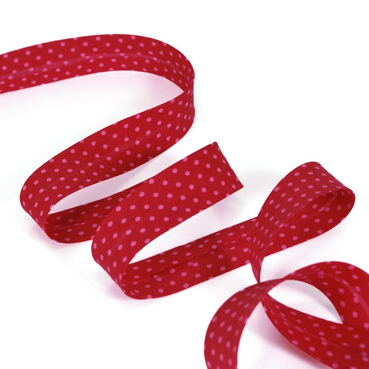 Bias polka dots "Rubis éclatant"