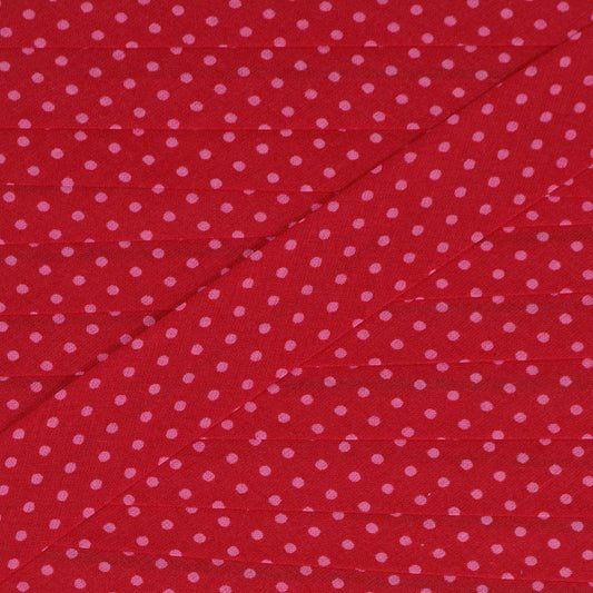 Bias polka dots "Rubis éclatant"