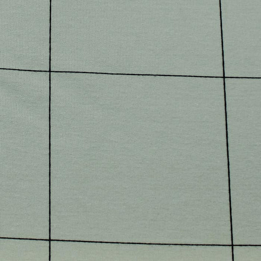 Thin Grid, Fog green, felpa garzata