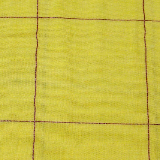 Grille fine, Jaune soleil, Double gaze