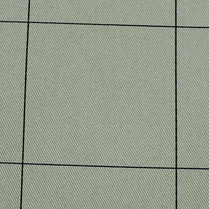 Thin Grid, Tea Green, gabardine in tela di cotone