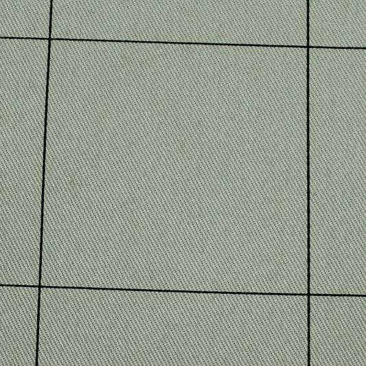 Thin Grid, Tea Green, gabardine in tela di cotone