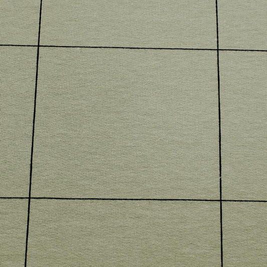 Thin Grid, Tea Green, polaire brossée