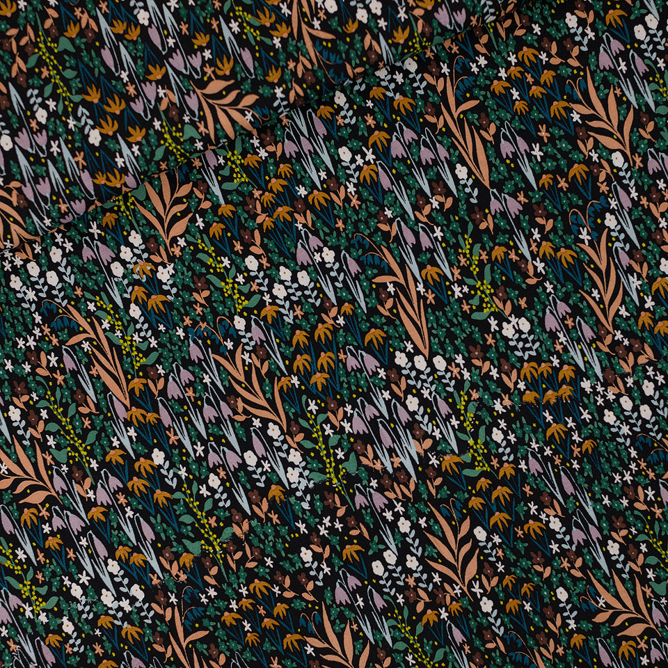 Tiny flowers, Black, viscosa