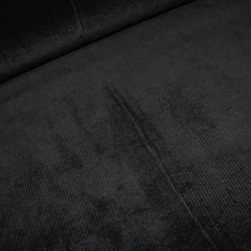 Chutes de 20cm, velours côtelé, noir, velours de coton