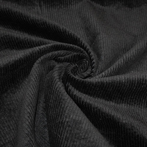 Chutes de 20cm, velours côtelé, noir, velours de coton