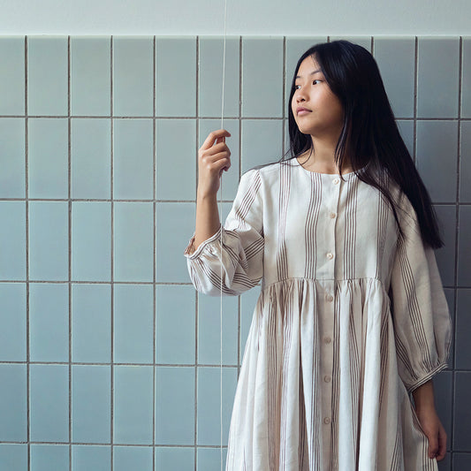 Verticals, Bridal blush, Linen and viscose