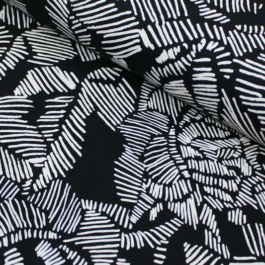 Winter roses, Nero e bianco, felpa garzata