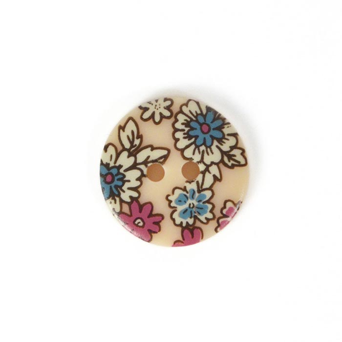 Bouton liberty jaune antique - différentes tailles