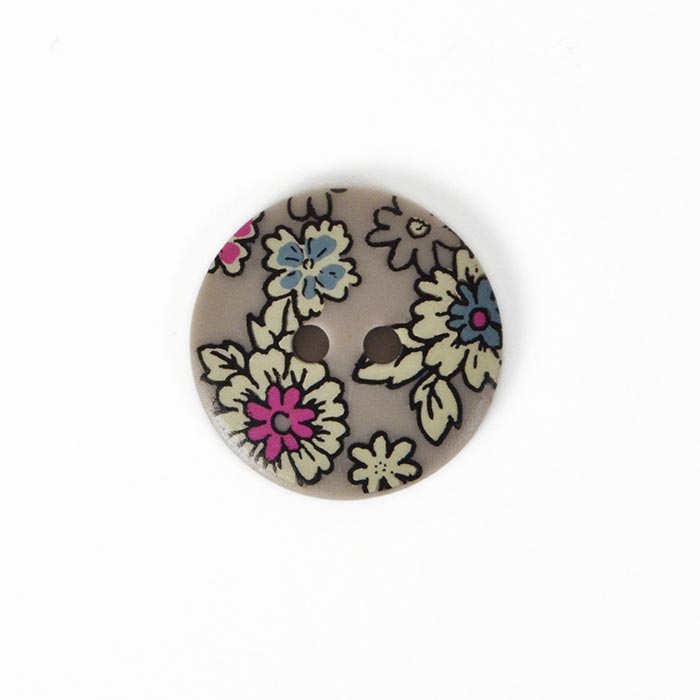 Bouton liberty gris antique - différentes tailles