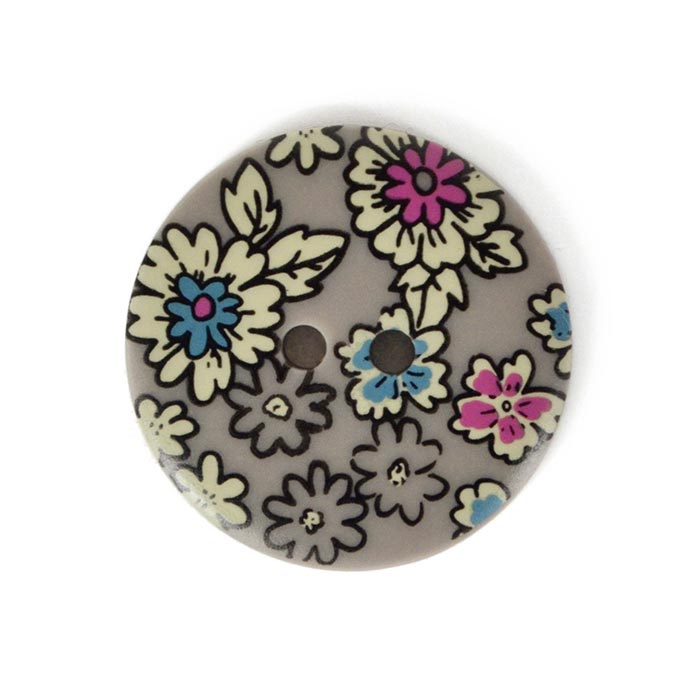 Bouton liberty gris antique - différentes tailles